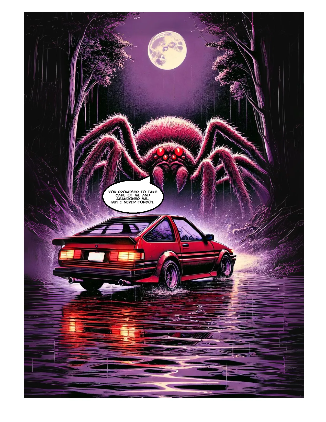 AI comic book opening page featuring dramatic storytelling with real face integration