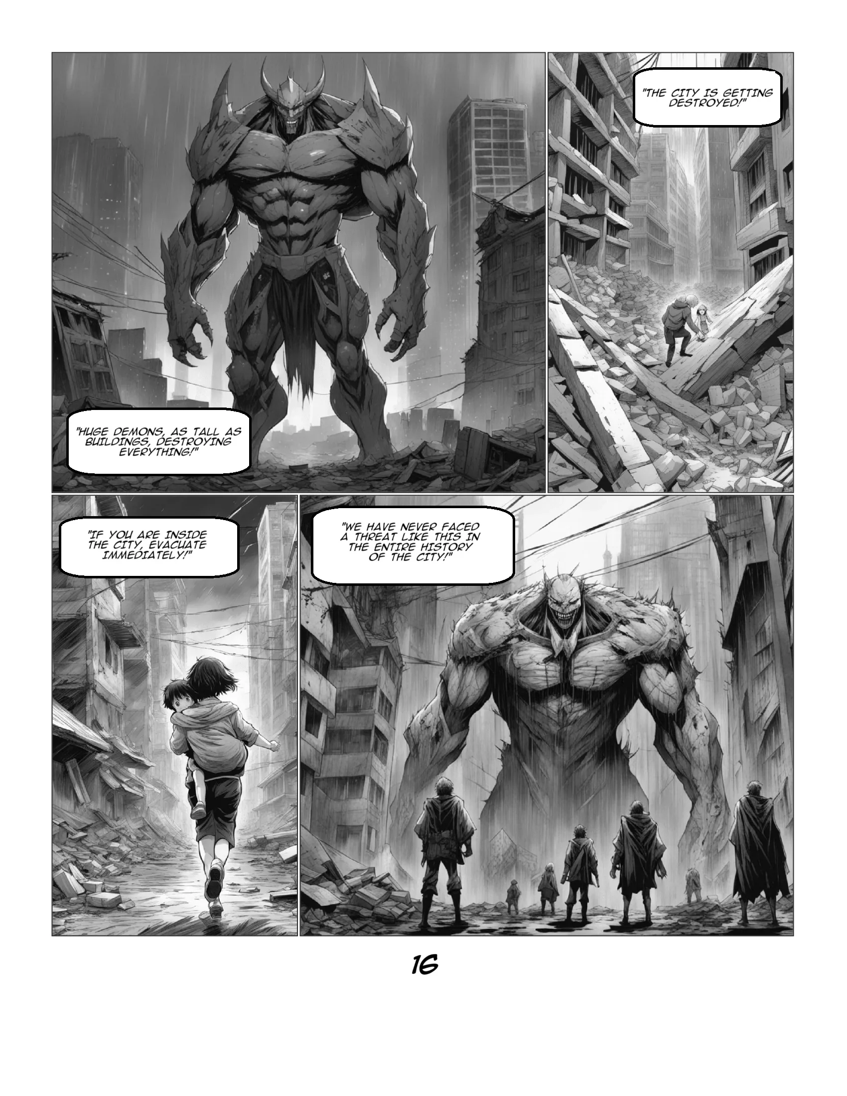 AI comic panel displaying cinematic scene with authentic facial features and expressive characters