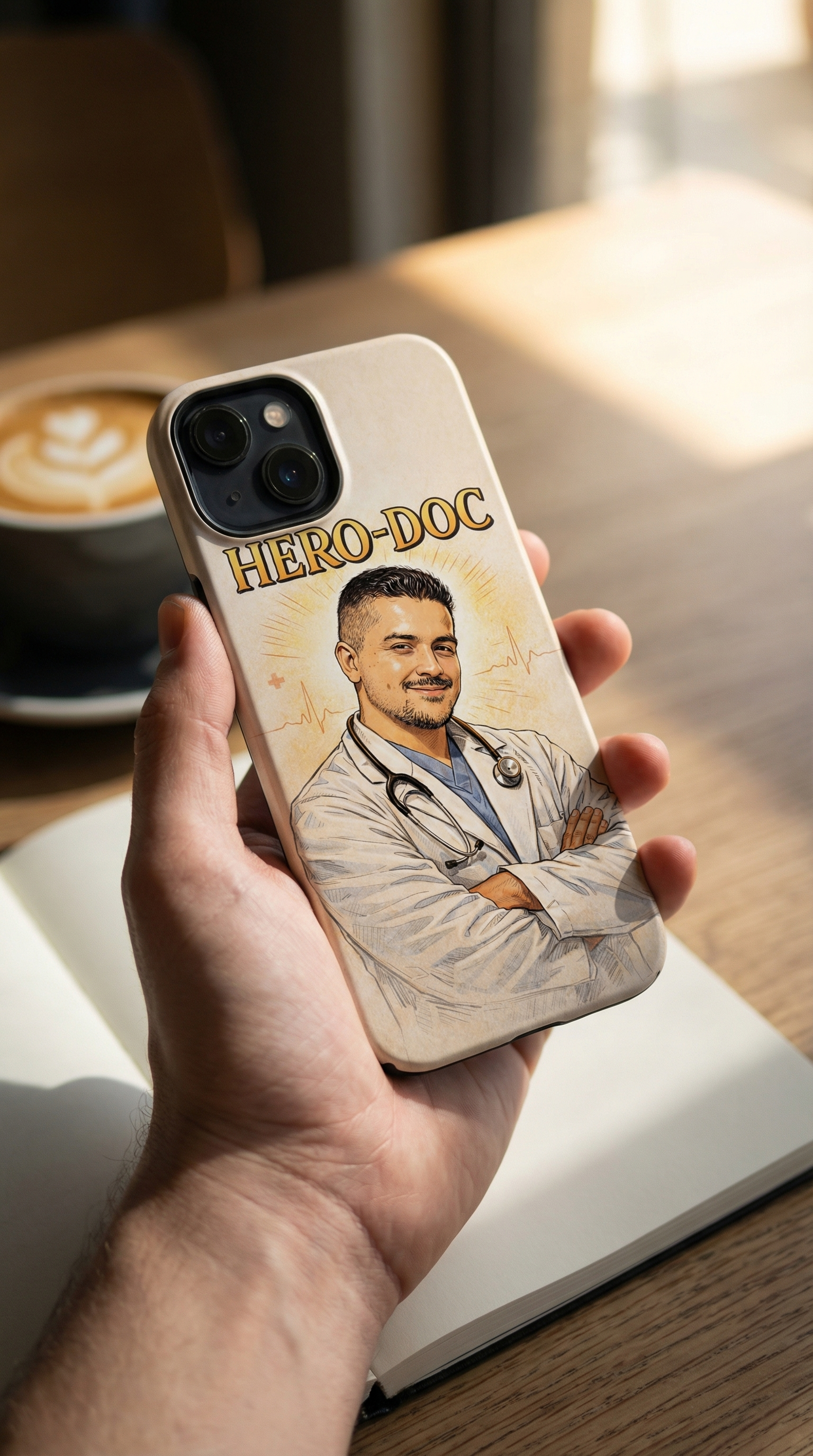 Custom phone case with personalized illustration printed from your photo