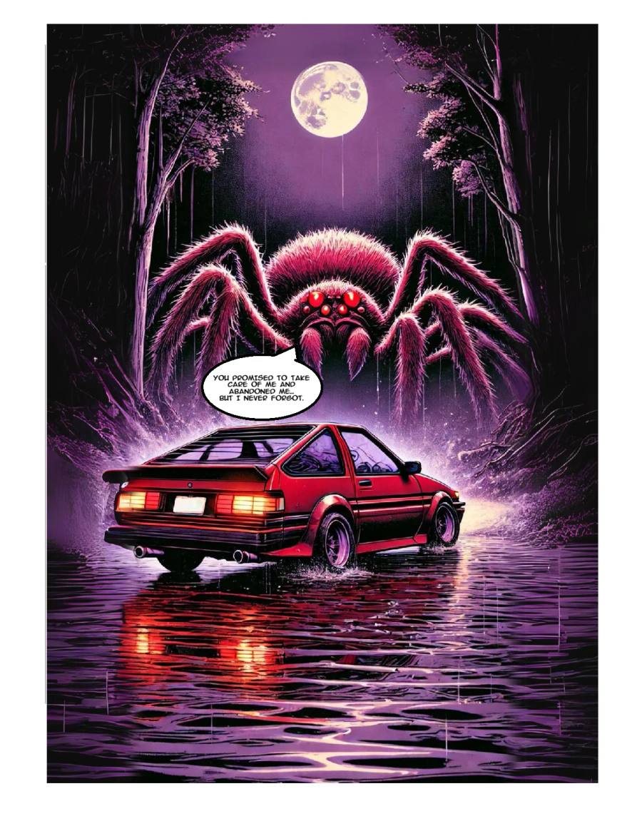 AI comic book opening page featuring dramatic storytelling with real face integration