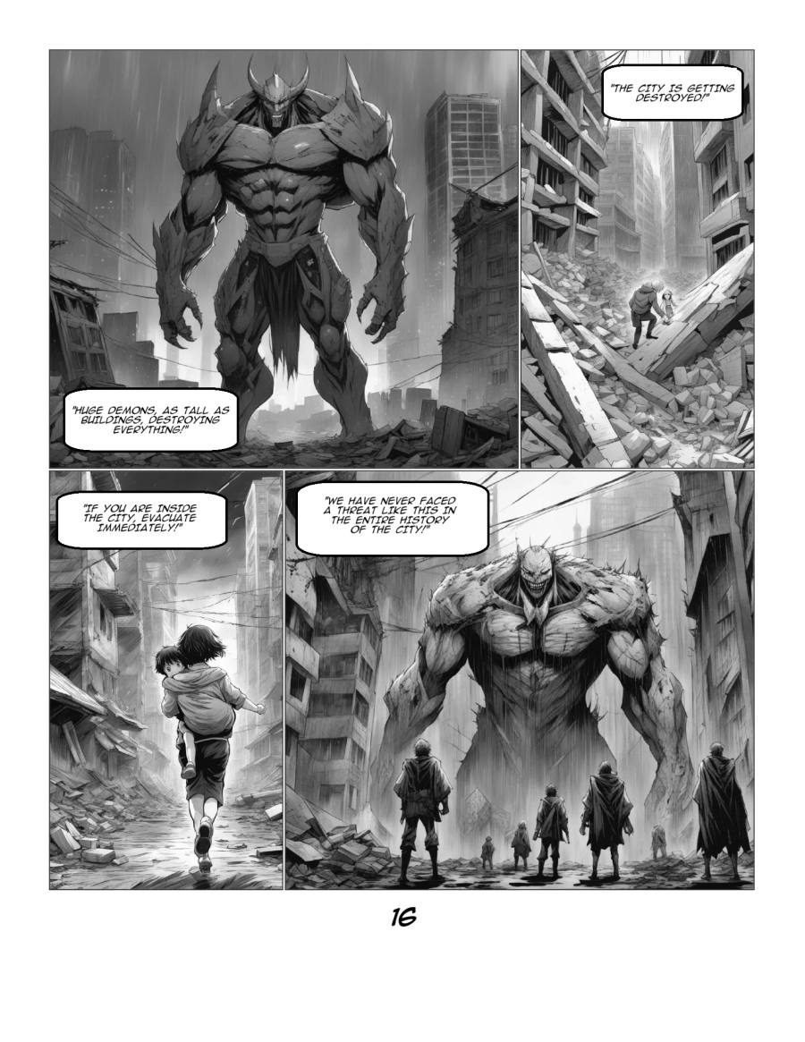 AI comic panel displaying cinematic scene with authentic facial features and expressive characters