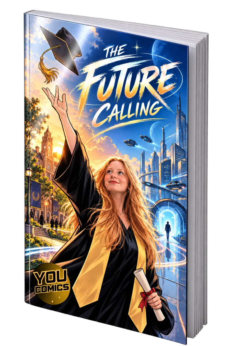 Personalized comic book for graduation